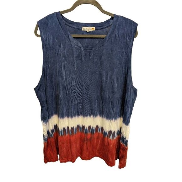 C&C CALIFORNIA Tie Dye Sleeveless Top Women's Size 2X - Picture 1 of 5